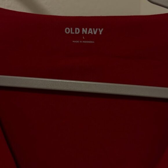 Maroon Long Sleeve Fitted Scuba Top – Old Navy, Size Large - Picture 2 of 4